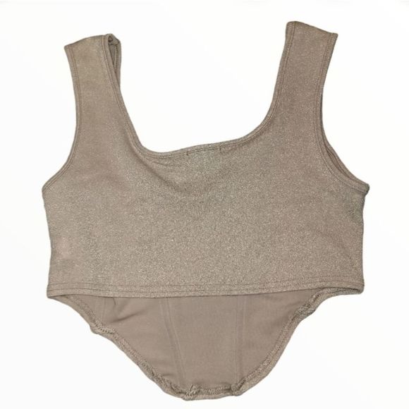 Fashionkilla Stone Corset Top NWT - Picture 2 of 5